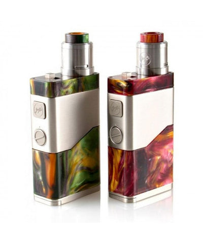 The Wismec LUXOTIC NC is another masterpiece of engineering from JayBo.  This beautifully designed unregulated box mod is brimming with style. The resin look body encapsulates dual 20700 or 18650 batteries that can be run in series or parallel with a simple flick of a switch. When running in series mode, the vape mod uses a dial to select how much power you want to use.  Coming complete with the Guillotine V2 RDA, the LUXOTIC NC is ideal for cloud chasers.