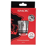 The Smok TFV12 Prince Coils are designed for use with the Smok V12 Prince Tank only. Designed for sub ohm vaping, these coils should be paired with high VG e-liquids that are 60% VG or higher.