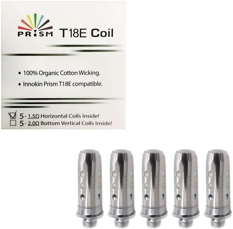 This version of the Innokin Prism Coil has been designed to fit the Endura T22E and Endura T18E vape tanks only. There is another model available to fit the standard T22 and T18 Tanks.