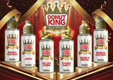 Donut King LIMITED EDITION e liquid is the perfect choice for those among you with a sweet tooth! To all fans of donuts – you’re definitely going to want to check these juices out. It goes without saying that they are the perfect way for you to get your fill of sweet treats, but without the additional calories!