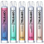 Crystal is a wonderful disposable vape bar with a clear tube finish which, when used, emits a white light. Each single-use device has 2ml of nicotine salt e-liquid with a 20mg nicotine content. These devices deliver a great mouth-to-lung vaping experience and have an average lifespan of 600 puffs.