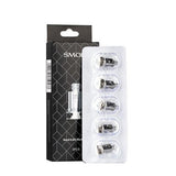 The Smok Nord range has six coil options. 0.6Ω DC (Dual Coil), 0.6Ω mesh DL, 0.8Ω mesh MTL,  0.8Ω DC (Dual Coil) MTL, 1.4Ω MTL and 1.4Ω Ceramic.