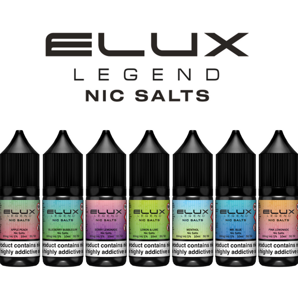 Elux Legend Nic Salts, 10mg and 20mg, 50/50 AtoZvapes