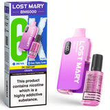 Introducing the Lost Mary BM6000 Pineapple Ice Prefilled Kit, the epitome of convenience and satisfaction. With an impressive capacity of up to 6000 puffs, this device ensures prolonged vaping enjoyment. Each kit comes equipped with a 10ml e-liquid bottle, boasting a potent 20mg nicotine strength for a satisfying hit every time. The inclusion of an OLED display offers clear visibility of essential vaping metrics, enhancing the user experience. Powered by a robust 650mAh battery, this device boasts longevity