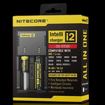 The new Nitecore Intellicharger i2 is an upgrade of the original i2 featuring enhanced compatibility, efficiency, and intelligence. With two slots compatible with most types of rechargeable batteries