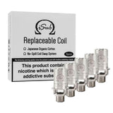 The Innokin iSub vape coils are designed to be used with the iSub vape tank series, including the Innokin iSub, isub G, Isub V, Isub VE vape tank and the Innokin iSub G vape tank. The high-quality vape coils feature Innokin's signature 'no spill coil swap system', meaning due to the iSub coil's built-in 510 pin, by simply unscrewing the base of your tank you can pull the coil straight out and replace it.