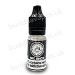 Buddha Vapes 18mg Nicotine Shot     -Nicotine E Liquid Shot 10ml  -Flavourless Nicotine Shot ready to be mixed with concentrates and E liquids to increase the nicotine strength.  -Strength = 18 mg/ml.   -VG/PG = 80VG/20PG  -Size = 10ml  Buddha Vapes 18mg Nicotine Shot £1.50Price  Out of Stock