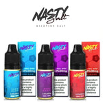 Nasty Salts Nic Salts eLiquids by the same well known and much loved Malaysian eLiquid brand Nasty Juice. In total 16 of Nasty Juice best selling flavours are now available in both 20mg and 10mg Nic Salts. All supplied in 10ml TPD bottles. Nicotine Salts are perfect for Starter Kit and Pod Style devices.