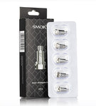 The Smok Nord range has six coil options. 0.6Ω DC (Dual Coil), 0.6Ω mesh DL, 0.8Ω mesh MTL,  0.8Ω DC (Dual Coil) MTL, 1.4Ω MTL and 1.4Ω Ceramic.