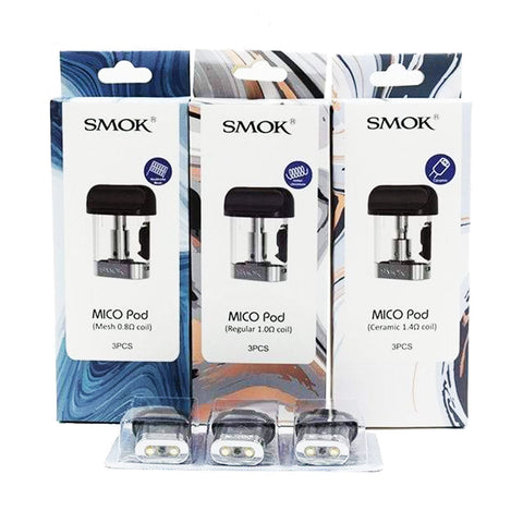 The Smok Mico Pod Kit has three available options depending on your vape and e-liquid preference. All the pods contain a pre-fitted coil.